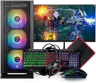 PC Gamer Completo Mancer, Intel Core i5 8ª Geração, 16GB RAM, SSD 480GB + Combo Periférico Gamer + Monitor 21" - Produto 3 mais recomendado com 4.2 estrelas
