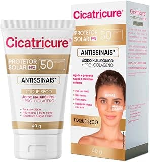 Cicatricure Protetor Solar Facial FPS 50 Antissinais Toque Seco UVA/UVB Para Pele Oleosa, Resistente à Água e Suor, Efeito Matte, Hidratante Diário Skin Care 40 ml - Produto 7 mais recomendado com 4.6 estrelas