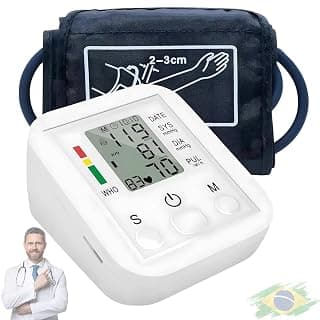 Aparelho de Pressão Arterial Digital Automático de Braço – Monitor Inteligente com Tela LCD Grande, Detecção de Arritmia, Memória para Leituras e Operação Simples - Produto 10 mais recomendado com 4.4 estrelas