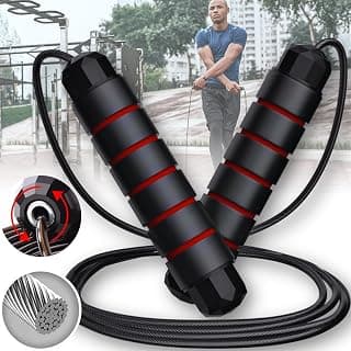 Corda De Pular Speed Rope Profissional Fitness Ajustável De 3m Com Rolamento e Cabo De Aço Revestido - Produto 4 mais recomendado com 4.7 estrelas