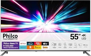 Smart TV 55" Philco 4K UHD LED Roku TV Dolby Audio P55CRA - Produto 10 mais recomendado com 3.9 estrelas