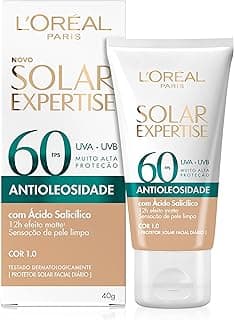 Protetor Solar Facial L'Oréal Paris Solar Expertise Antioleosidade Fps60 Cor 1.0 Clara 40G - Produto 10 mais recomendado com 4.5 estrelas