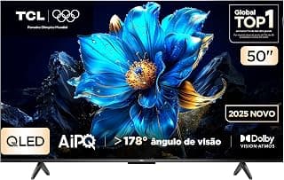 Smart TV TCL 50 Polegadas QLED 4K P7K WiFi Bluetooth Google TV HDR10+ Dolby Atmos Dolby Vision 50P7K - Produto 2 mais recomendado com 4.7 estrelas