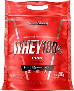 Integralmédica - Whey Protein Concentrado Baunilha 100% Pure - 20g de Proteína por Scoop, Suplementação Alimentar Pós-Treino, Fórmula Enriquecida com BCAAs - 900g - Produto 7 mais recomendado com 4.7 estrelas