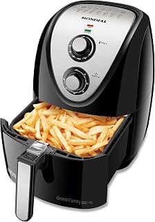 Fritadeira Sem Óleo Mondial, Grand Family Inox - 5L, 110V, Preto, 1900W - AFN-50-BI - Produto 3 mais recomendado com 4.7 estrelas