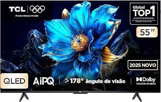 Smart TV TCL 55 Polegadas QLED 4K P7K WiFi Bluetooth Google TV HDR10+ Dolby Atmos Dolby Vision 55P7K - Produto 1 mais recomendado com 4.7 estrelas