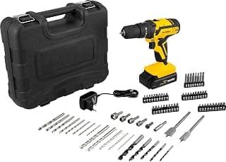 Parafusadeira/Furadeira com Impacto à Bateria 12V Lítio 3/8 Polegadas, Fonte Bivolt Automática, Jogo com 74 Acessórios, PFV 074 Vonder. - Produto 7 mais recomendado com 4.7 estrelas