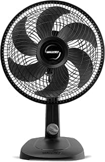 Ventilador de Mesa Mallory Turbo Compact 30 cm, Silencioso, Hélice de 6 pás, Grade Especial em Sistema TS, Máxima Vazão e Mínimo Ruído -127V - Produto 9 mais recomendado com 4.5 estrelas