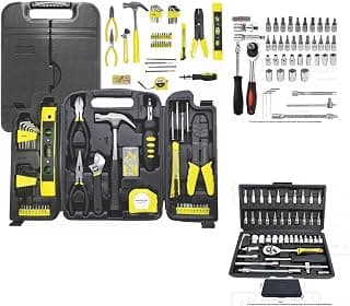 Kit jogo de Ferramentas com Maleta + Kit chave catraca reversível Caixa de Ferramentas Completa - Produto 6 mais recomendado com 4.3 estrelas
