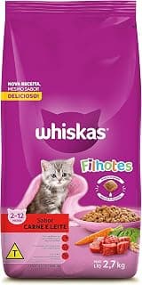 Whiskas, Ração Whiskas Carne E Leite Gatos Filhotes, 2.7 Kg - Produto 9 mais recomendado com 4.7 estrelas
