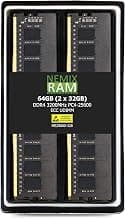 NEMIX RAM 64GB (2X32GB) DDR4 3200MHZ PC4-25600 2Rx8 1.2V CL22 288-PIN ECC Unbuffered UDIMM KIT - Produto 10 mais recomendado com 3.8 estrelas