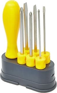Tramontina 41110506 Jogo de Chaves de Fenda com Pontas Intercambiáveis, Conjunto de 6 Peças, Amarelo - Produto 2 mais recomendado com 4.8 estrelas