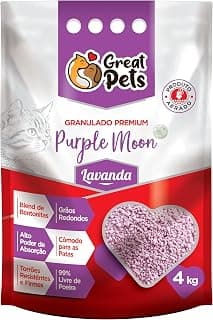 Great Pets Areia Higiênica Premium Purple Moon 4kg Lavanda - Produto 6 mais recomendado com 4.5 estrelas