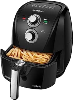 Fritadeira Sem Óleo Air Fryer 4L, Mondial, Preto/Prata, 1500W, 110V - AFN-40-BFS - Produto 3 mais recomendado com 4.7 estrelas
