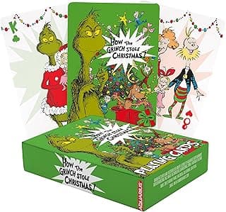 AQUARIUS How The Grinch Stole Christmas Dr.Seuss Set Of 52 Playing Cards + Joker - Produto 2 mais recomendado com 4.7 estrelas